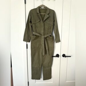 Alex Mill Cargo Jumpsuit Army Green S